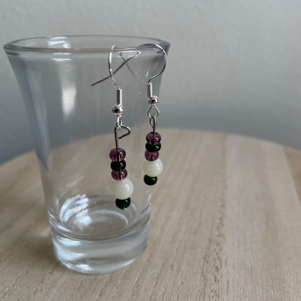 Transparent Garden Beaded Earrings